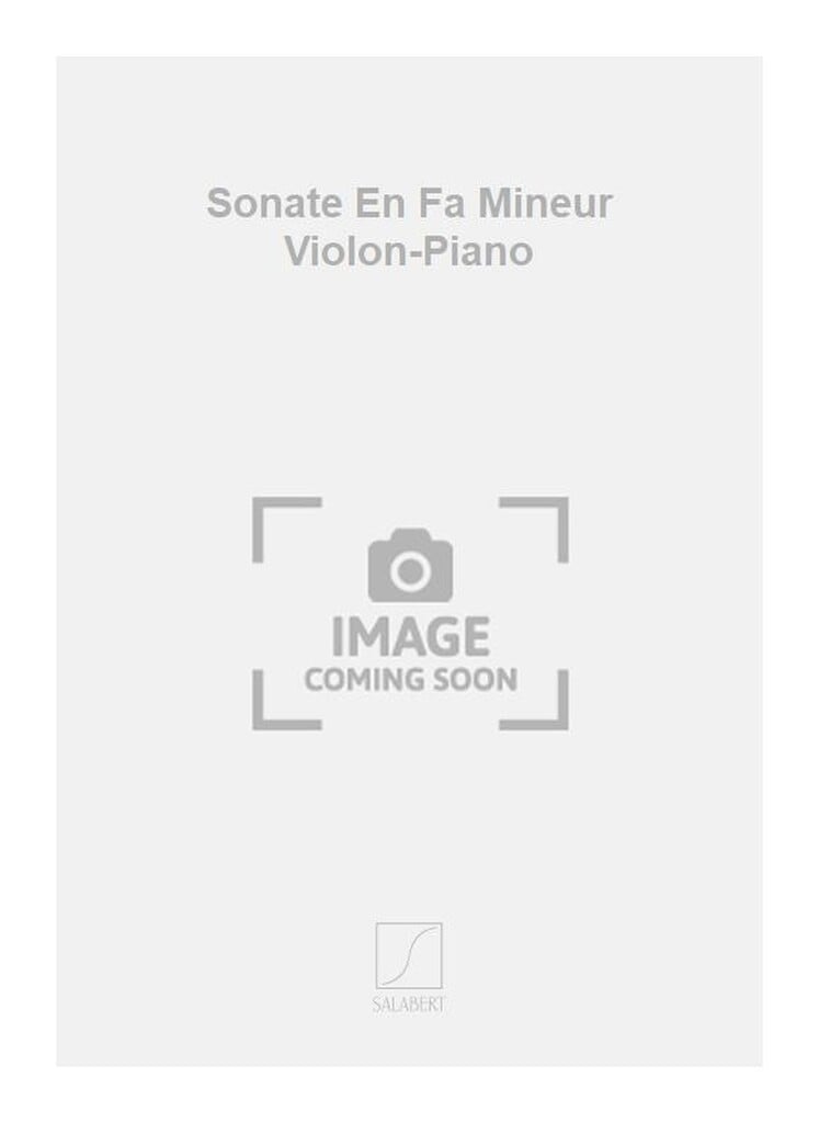 Sonate En Fa Mineur Violon-Piano